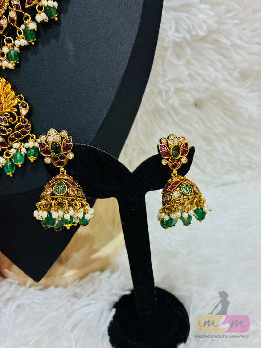 Heavy Chocker Style Necklace with Earrings Made4Madams