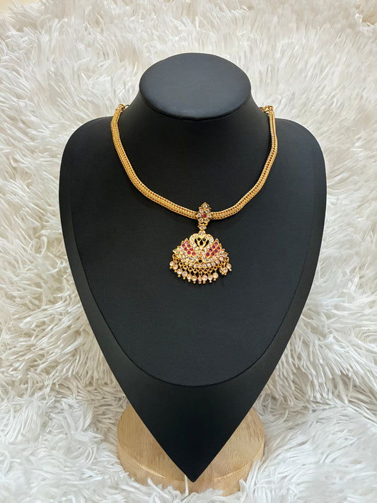 Traditional Micro Gold Plated Nanu with Swan Pendant Made4Madams