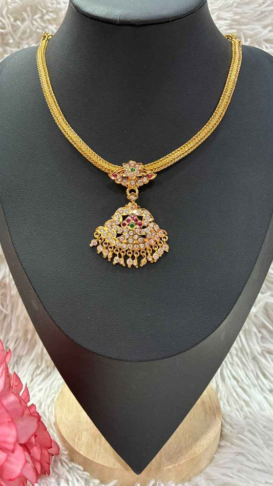 Traditional Micro Gold Plated Nanu with Panchaloha Floral design