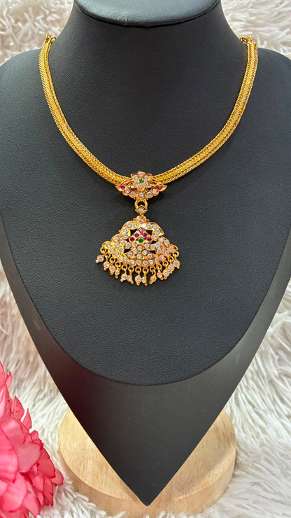 Traditional Micro Gold Plated Nanu with Panchaloha Floral design