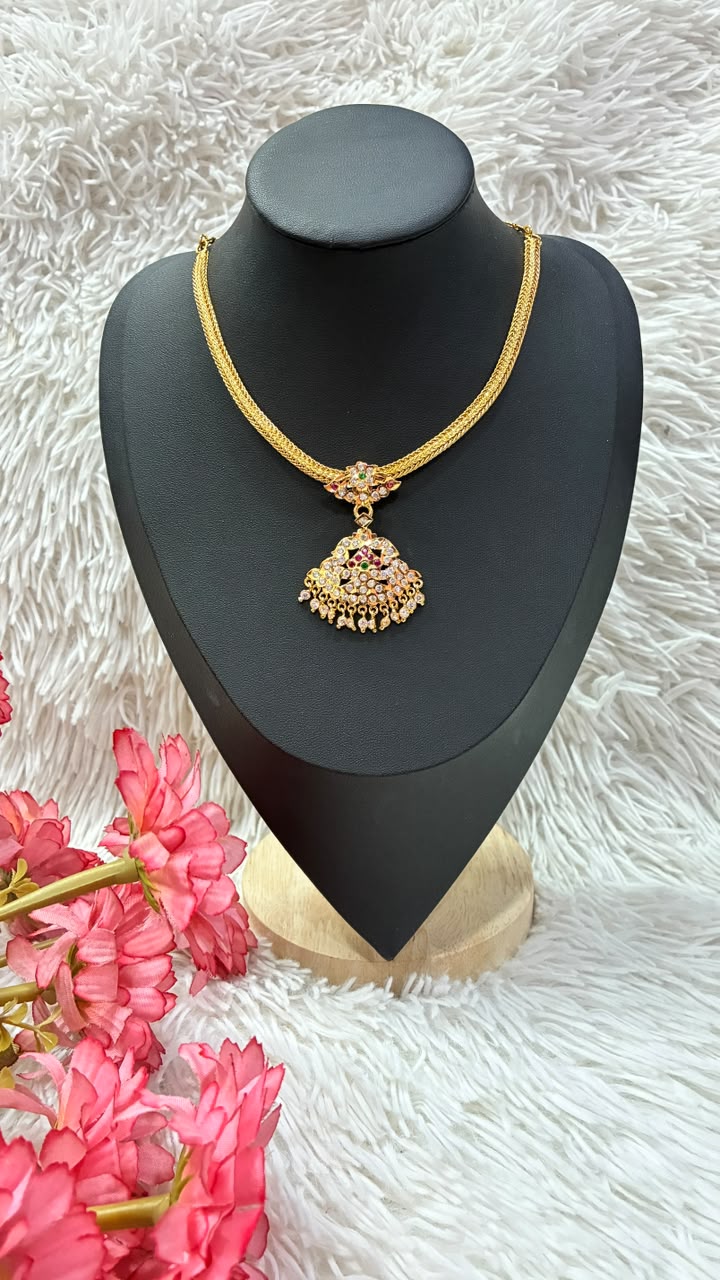 Traditional Micro Gold Plated Nanu with Panchaloha Floral design