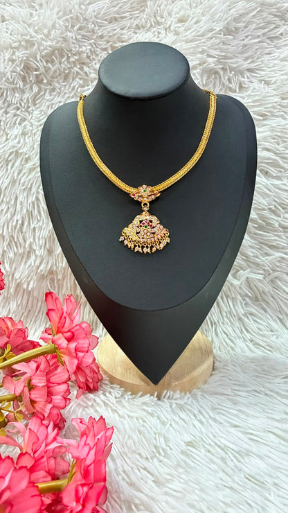 Traditional Micro Gold Plated Nanu with Panchaloha Floral design