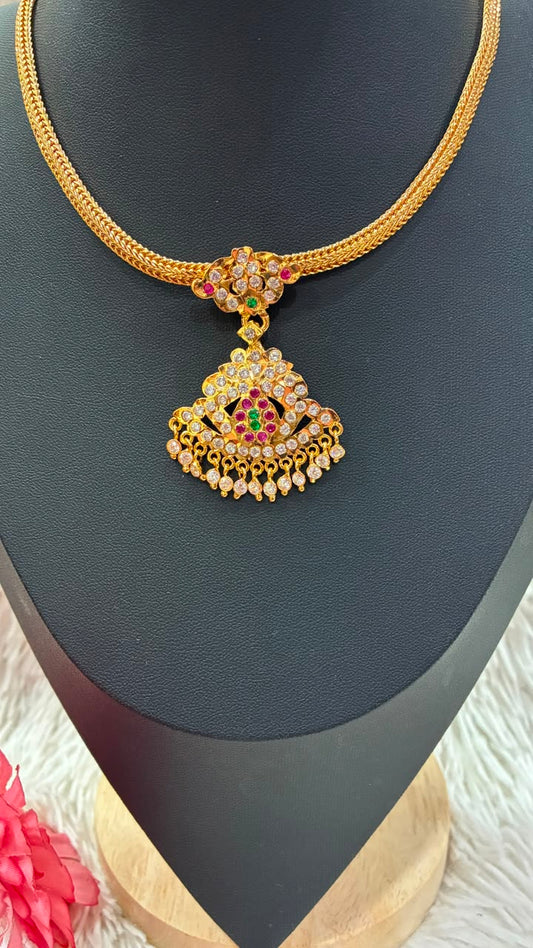 Traditional Micro Gold Plated Nanu with Panchaloha Floral design