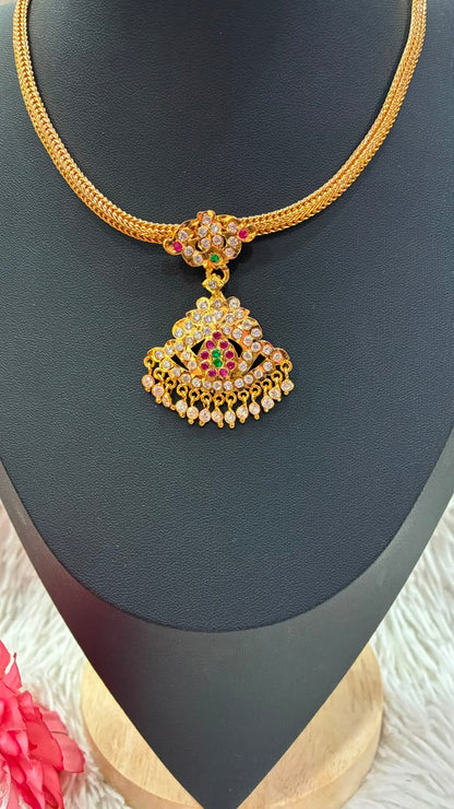 Traditional Micro Gold Plated Nanu with Panchaloha Floral design