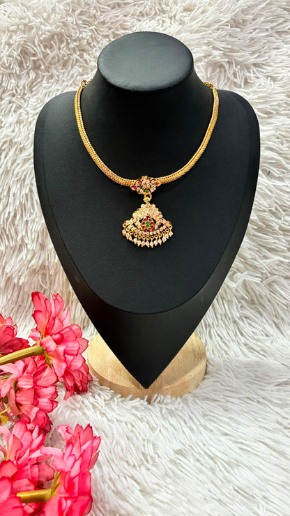 Traditional Micro Gold Plated Nanu with Panchaloha Floral design