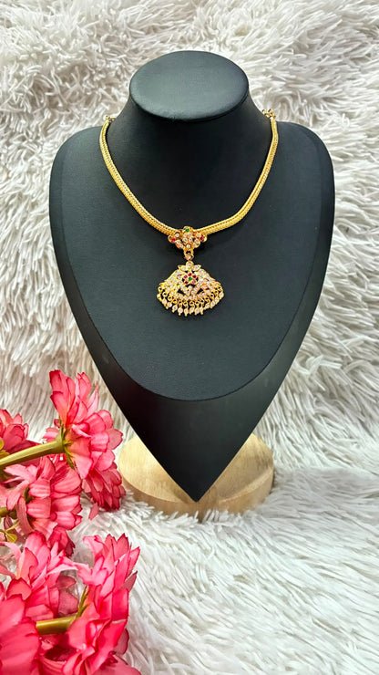 Traditional Micro Gold Plated Nanu with Panchaloha Floral design