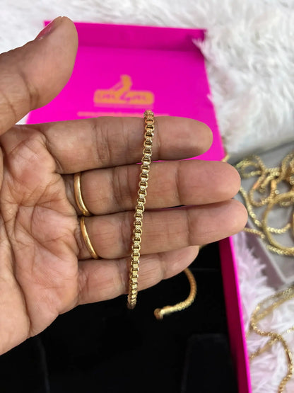 Unpolished Panchaloham Thali Chain-Box Chain Made4Madams