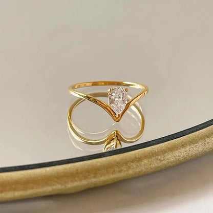 Simple Style Solid 18K Gold Plated Ring Made4Madams