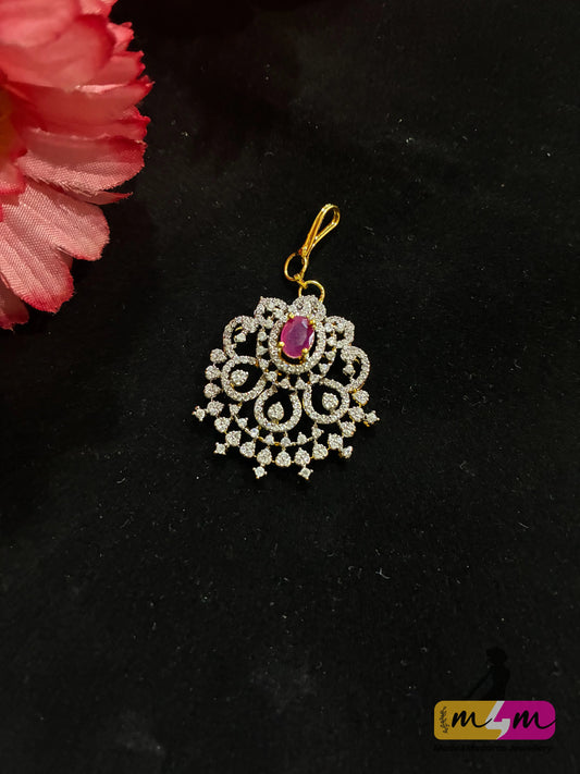 Sparkle Diamond alike short Maangtikka Made4Madams
