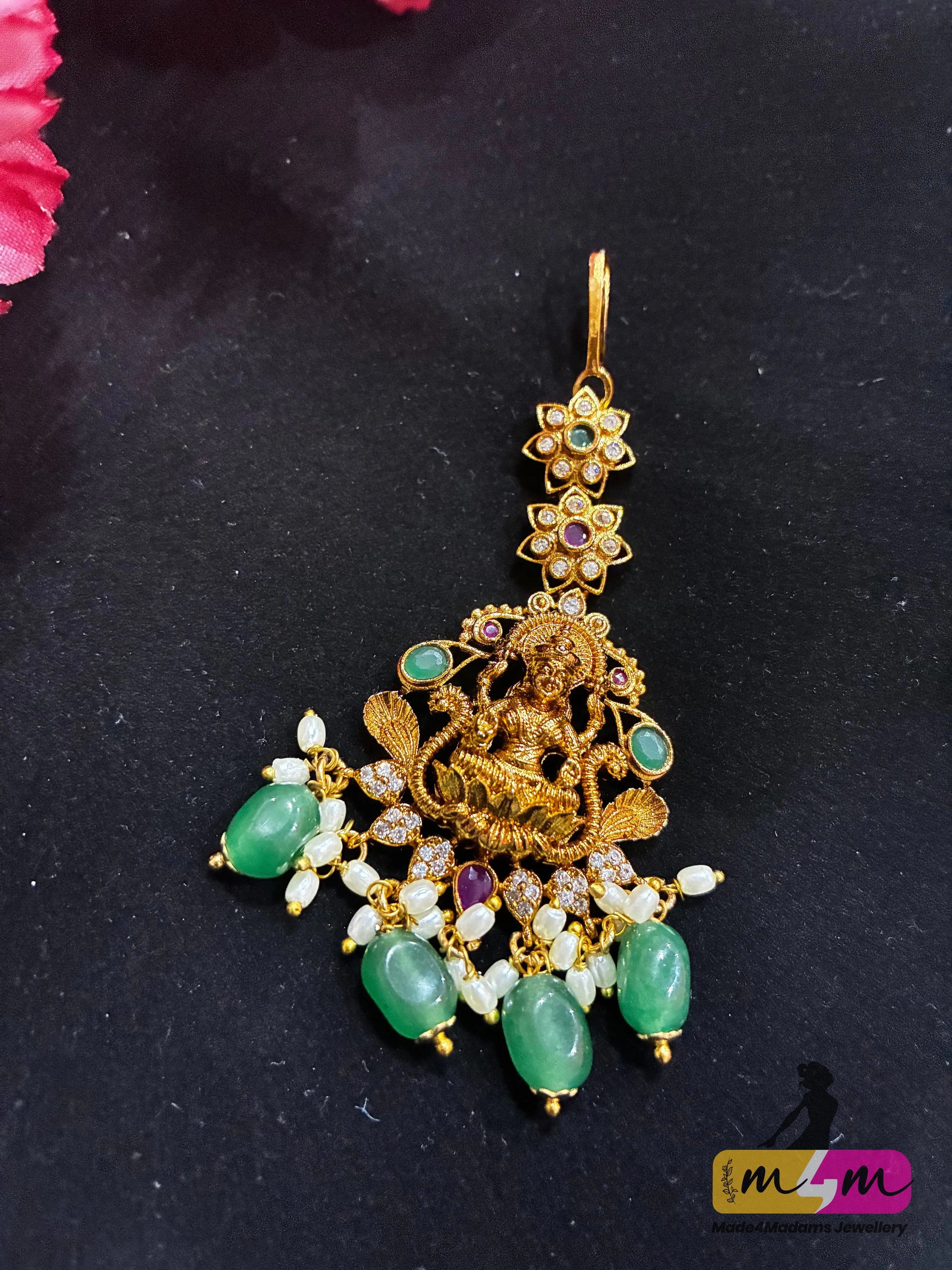 God Motif Micro Gold Plated Maang Tikka Made4Madams
