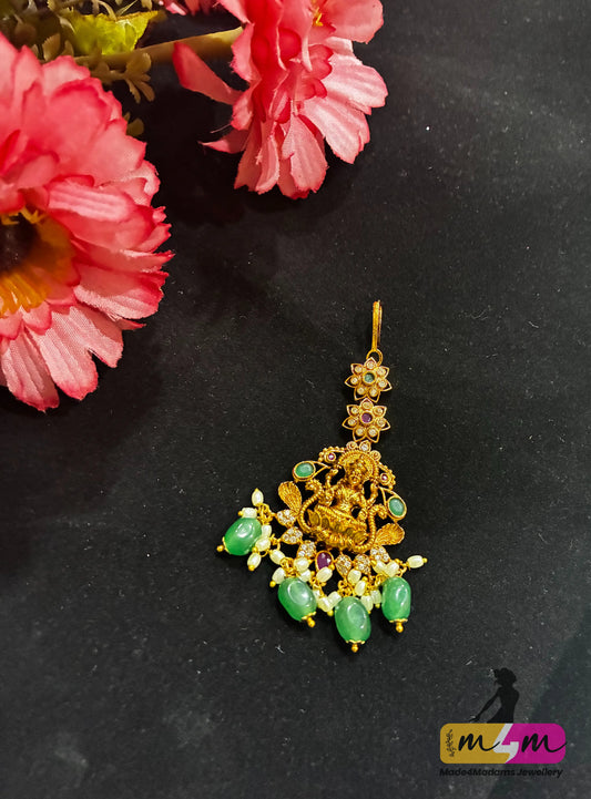 God Motif Micro Gold Plated Maang Tikka Made4Madams