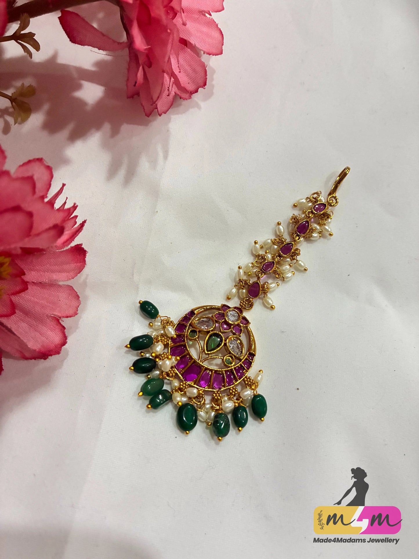 Trending Premium Jadau Kundan Tikka Made4Madams