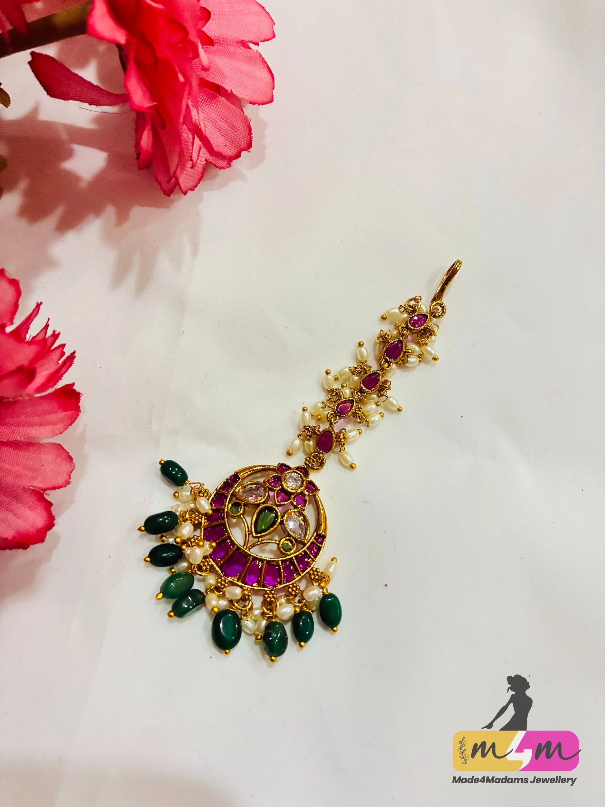 Trending Premium Jadau Kundan Tikka Made4Madams