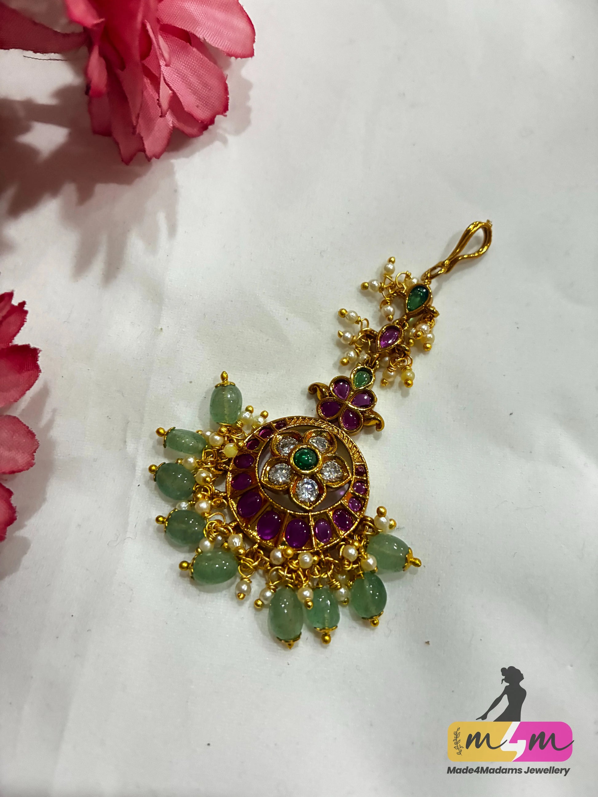 Trending Premium Jadau Kundan Tikka Made4Madams
