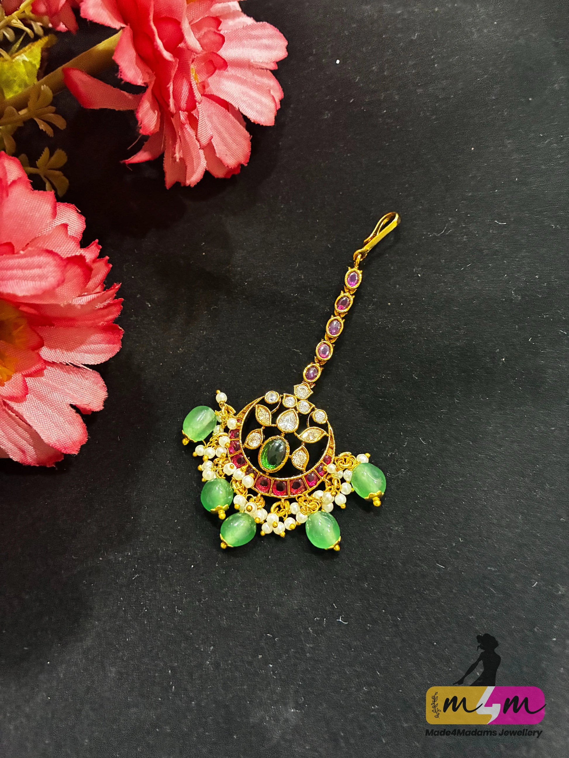 Trending Premium Jadau Kundan Tikka Made4Madams
