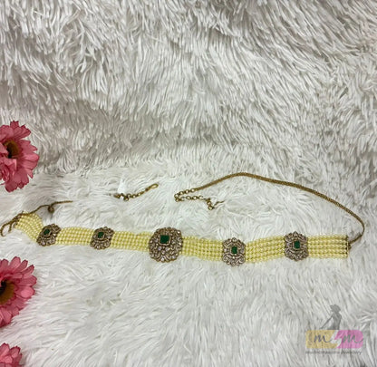 Modern Pearls Chain Victorian Pendants Traditional Vaddanam (Hip Belt) Made4Madams