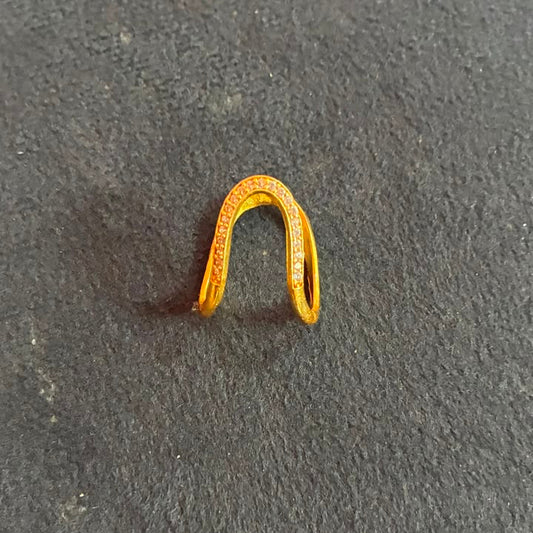 Panchaloha Vanki Ring-Adjustable with White Stones