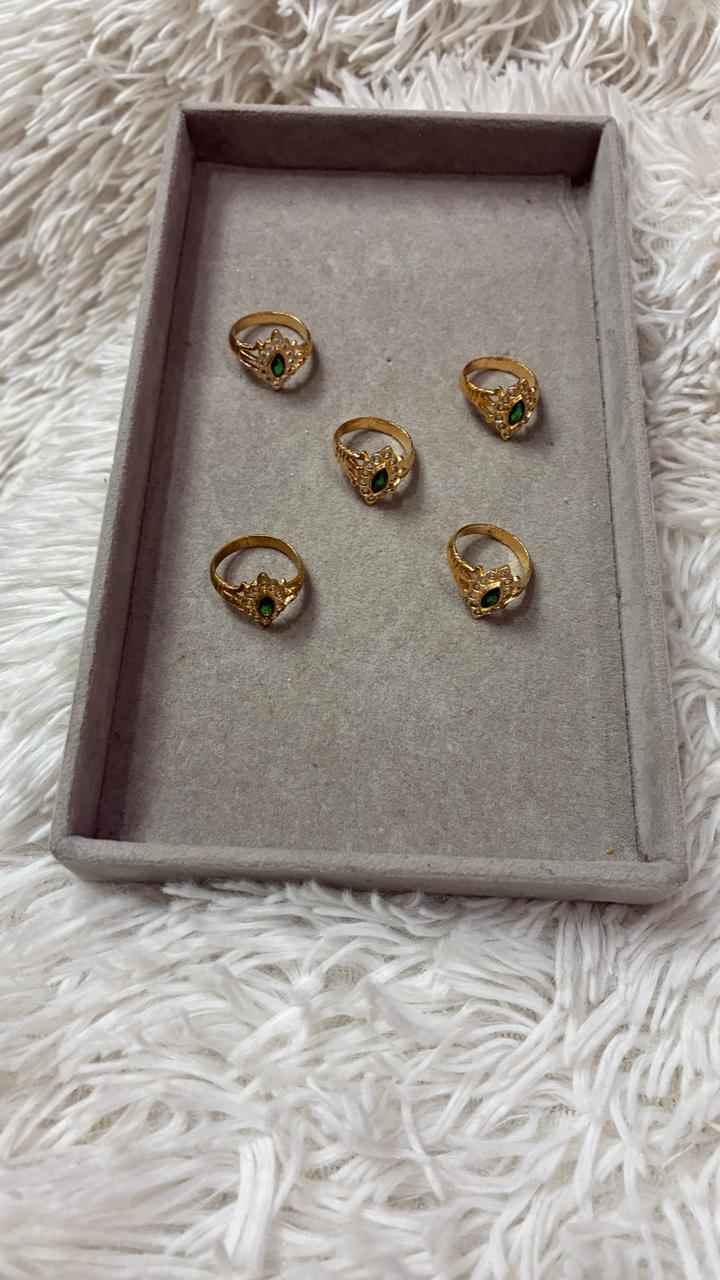 Panchaloha Green Stone Ring