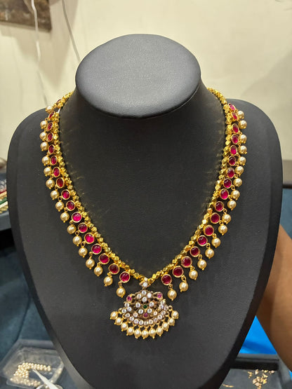 Round Shaped Telangana Traditional Gundla Haram - Handmade and Micro Gold Plated Made4Madams