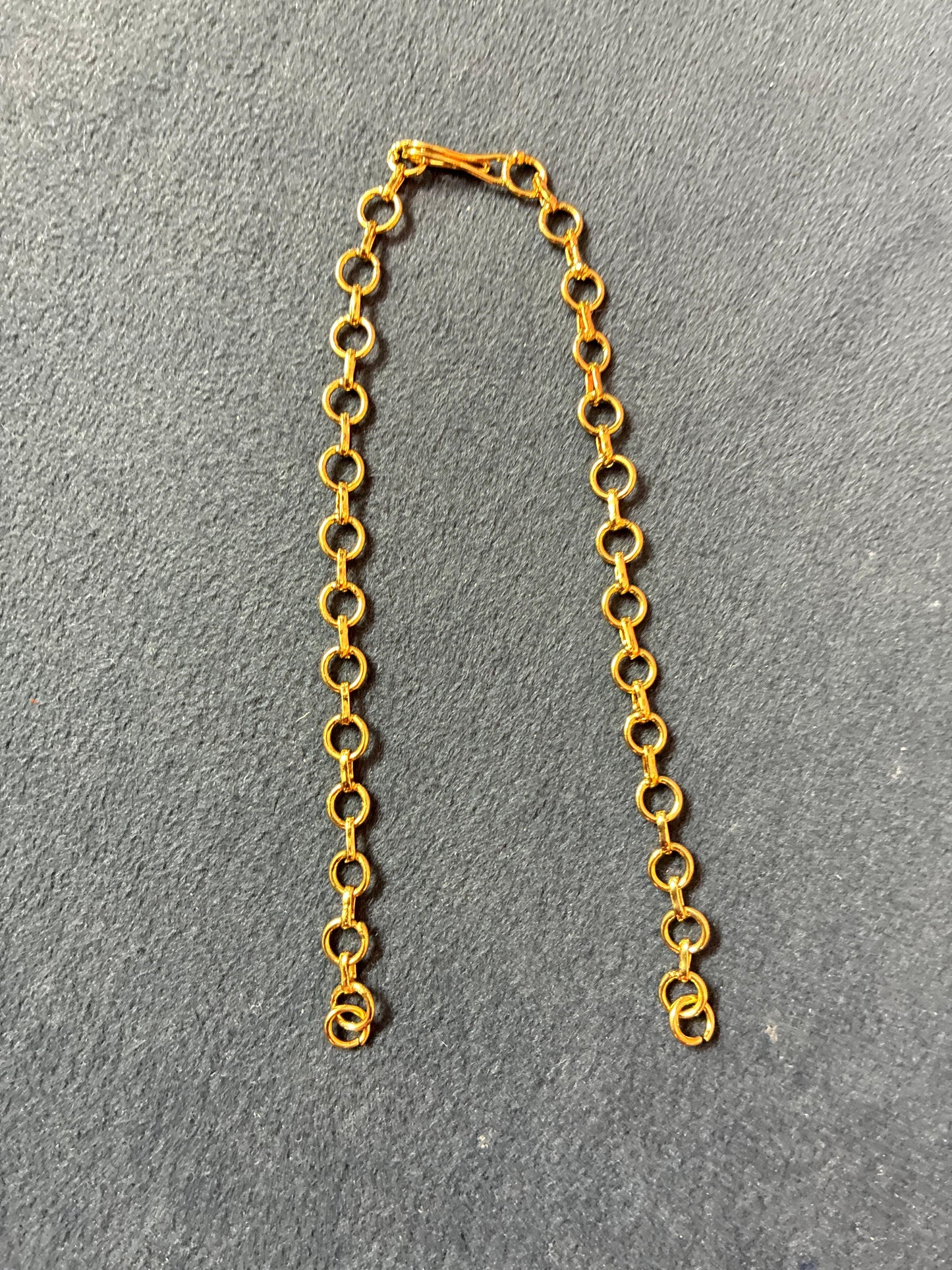 2 Piece - Back Chain 8inch length - Micro Goldplated