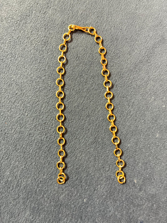 2 Piece - Back Chain 8inch length - Micro Goldplated
