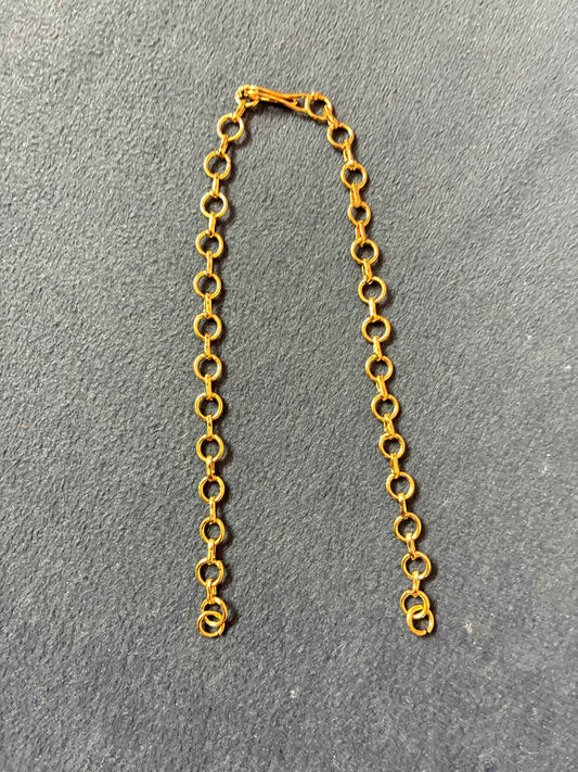 2 Piece - Back Chain 8inch length - Micro Goldplated