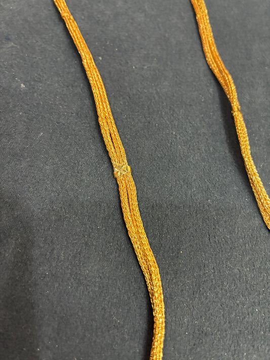 Modern Micro Gold Plated Long 2 line Thali Chain (Gopi Thadu)