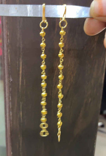 Ear Chain with Gold Nakshi Balls