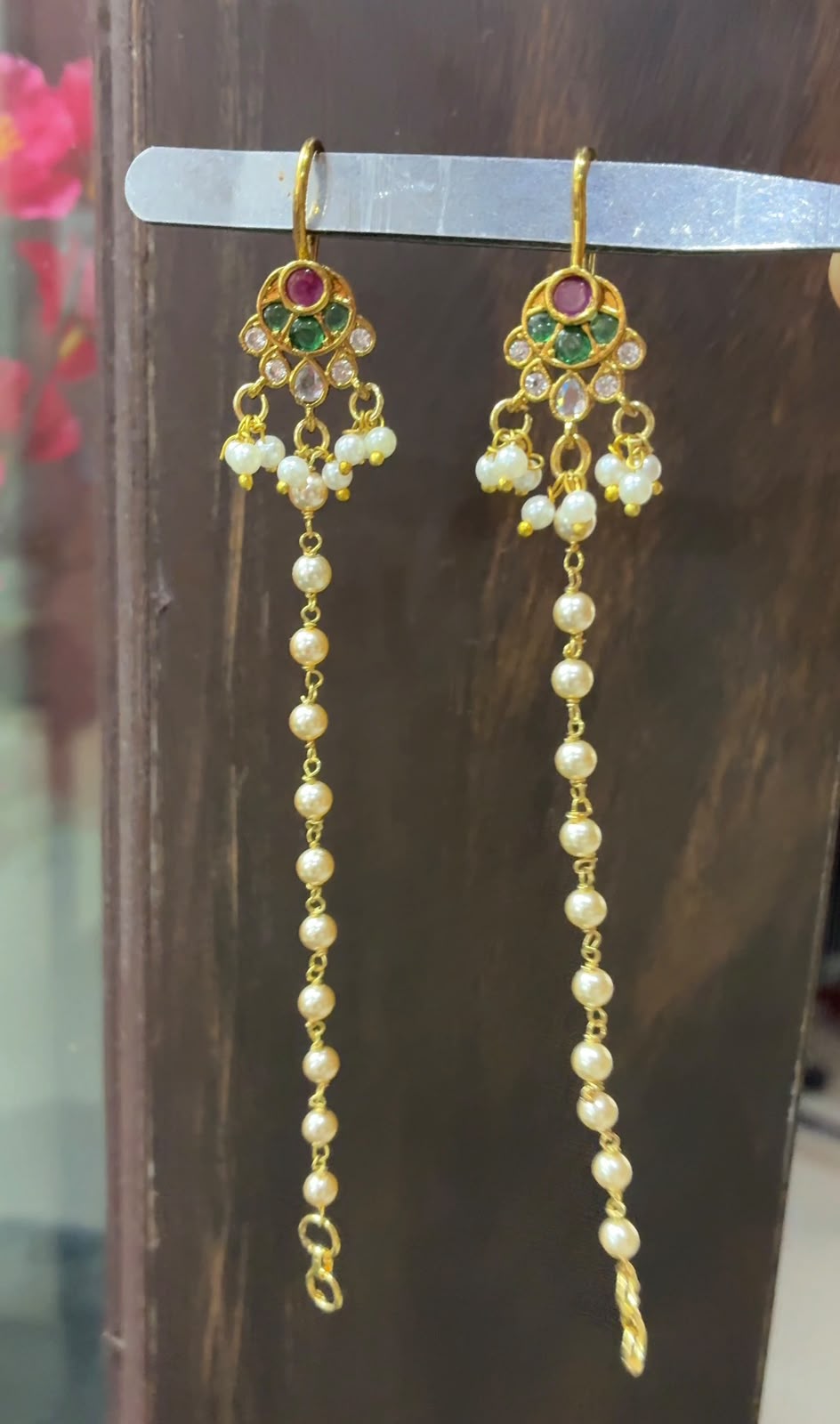 Handmade Matilu with Floral Style & Swarovski pearls
