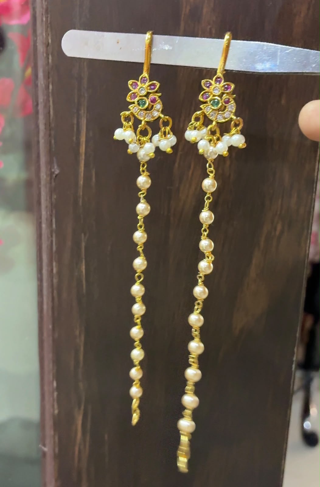 Handmade Matilu with Peacock Style & Swarovski pearls