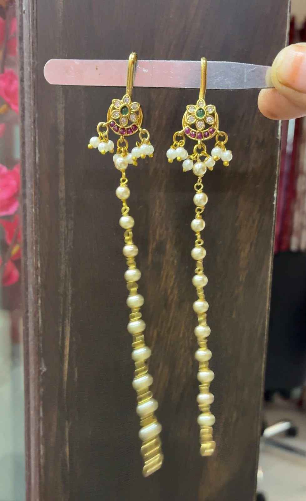 Handmade Matilu with Chandbali Style & Swarovski pearls