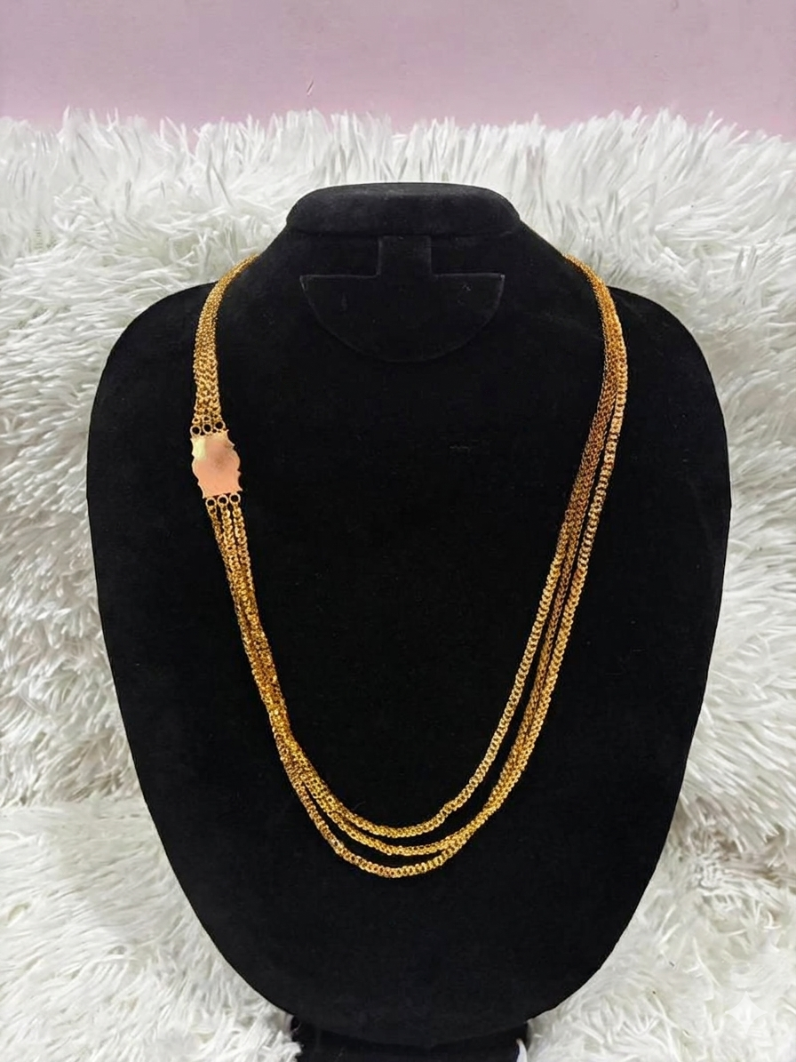 Telangana Traditional Long Chain( Pedha Peru): Micro Gold Plated | PRE ORDERS Only