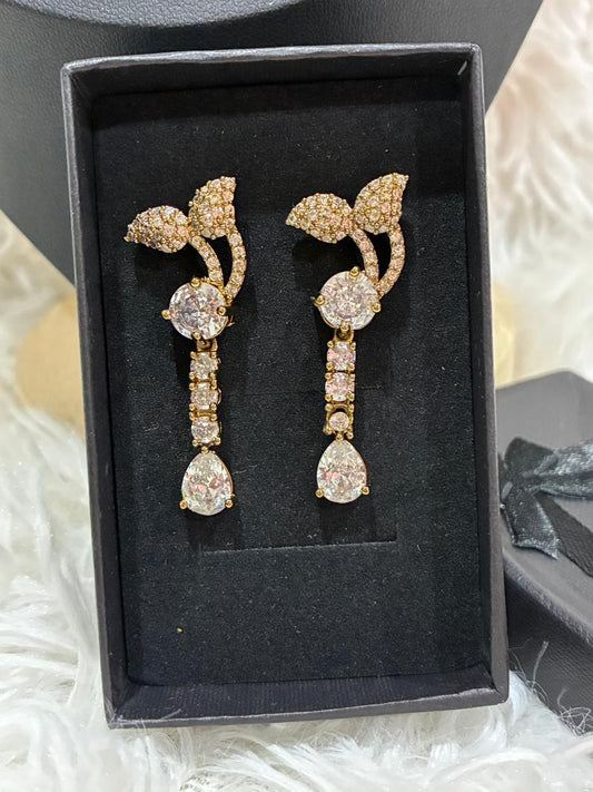 AD Stone Elegant Necklace set with beautiful Earrings