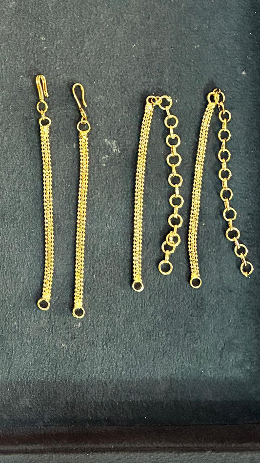 Gold Plated Round Ear Chains