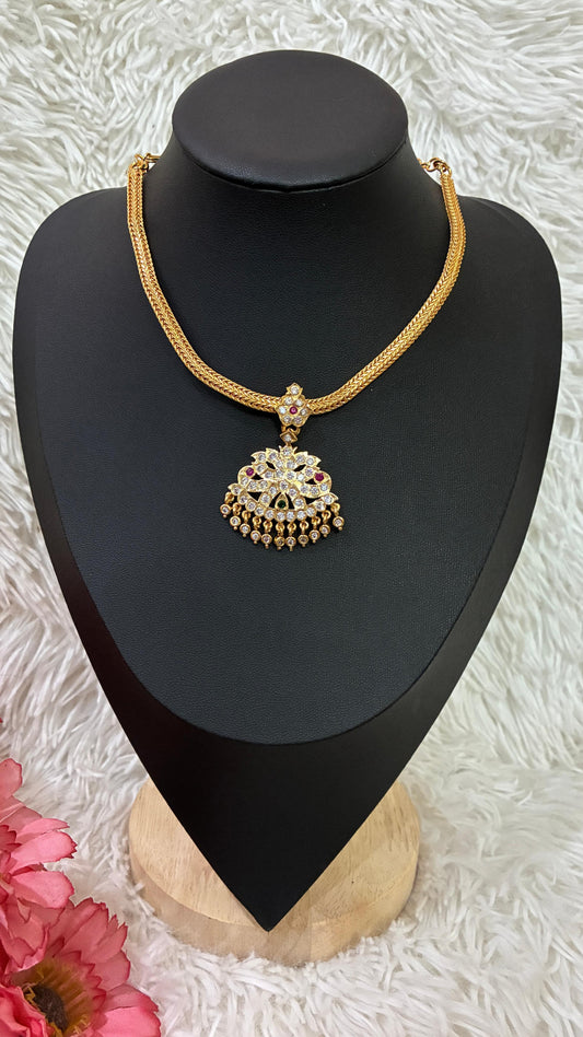 Traditional Micro Gold Plated Nanu with elegant stonned floral design